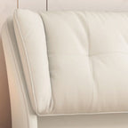 Trendy Wingback Headboard with No Distressing, Piled Tufted Rectangle Design for Queen/Full Bed, Featuring Sponge Upholstery and Standard Height