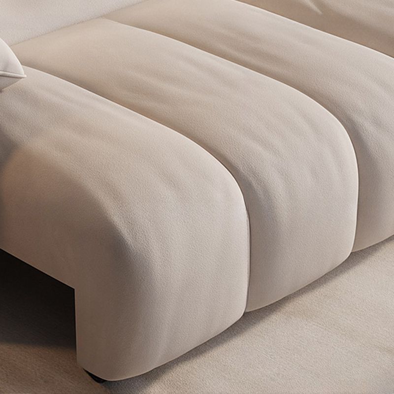 Modish Solid Color Scratch-durable Standard Sofa in Midnight Black/Navy Blue/Sage, Seats 3 with 4 Pillows