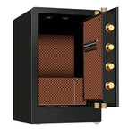 Steel Security Safe with Battery, Pry Resistant, Lockable with Keys and Interior