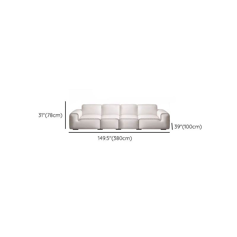 Midnight Black/White Standard Sofa/Loveseat with Armrest for Drawing Room