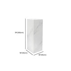 Square Marble Pattern Stone Display Table with Unfinished Finish, 30 to 39 in/20 to 29 in/40 in & above Height, Up to 19 in Size