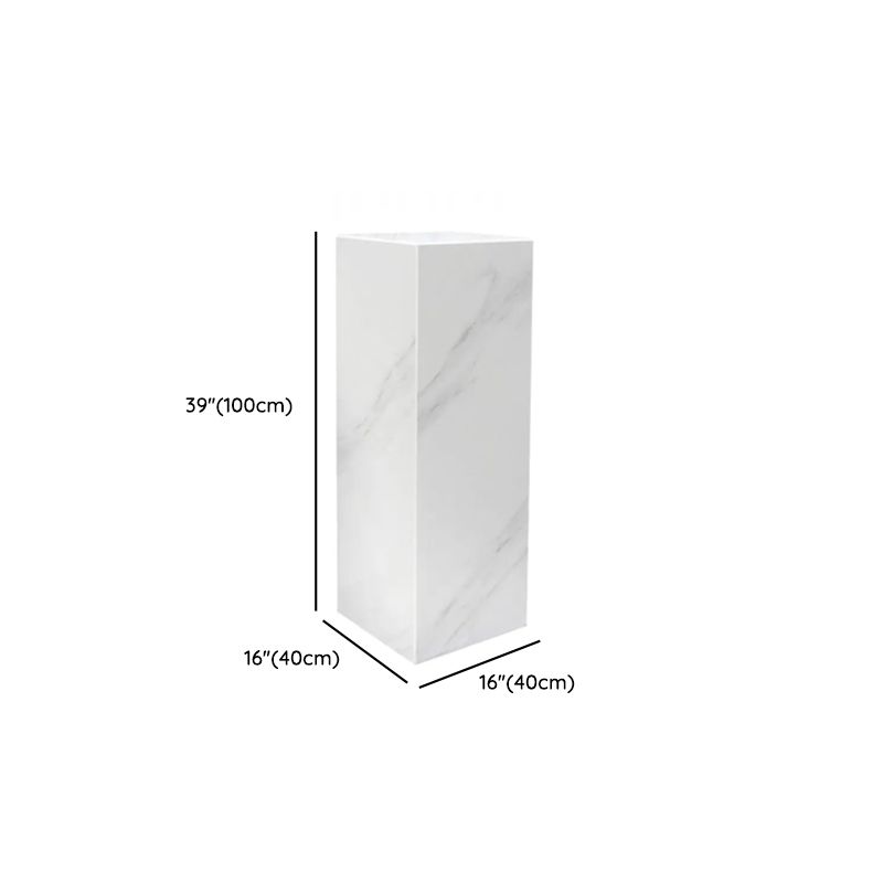 Square Marble Pattern Stone Display Table with Unfinished Finish, 30 to 39 in/20 to 29 in/40 in & above Height, Up to 19 in Size