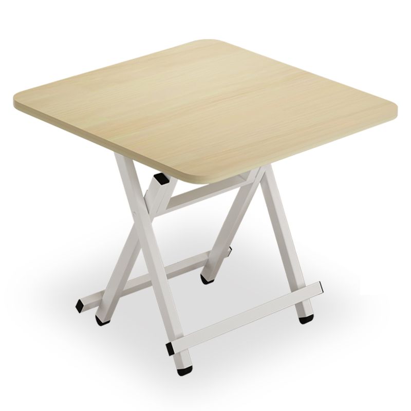 Composite Wood Dining Table with Crossed Legs, Foldable Square Top for 2-seater