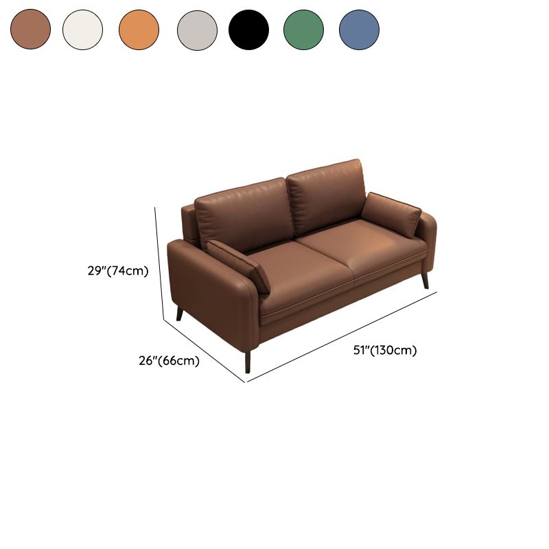 Trendy Solid Color Water Resistant Loveseat in Dove Grey/Amber Color/Cream with Armrest, Seats 2 with 2 Pillows