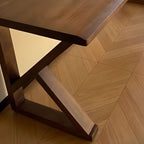 Casual Writing Desk with Easy Assembly and Scratch-proof Sleigh Base in Sepia Engineered Wood