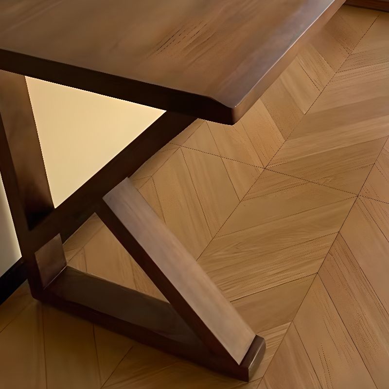 Casual Writing Desk with Easy Assembly and Scratch-proof Sleigh Base in Sepia Engineered Wood