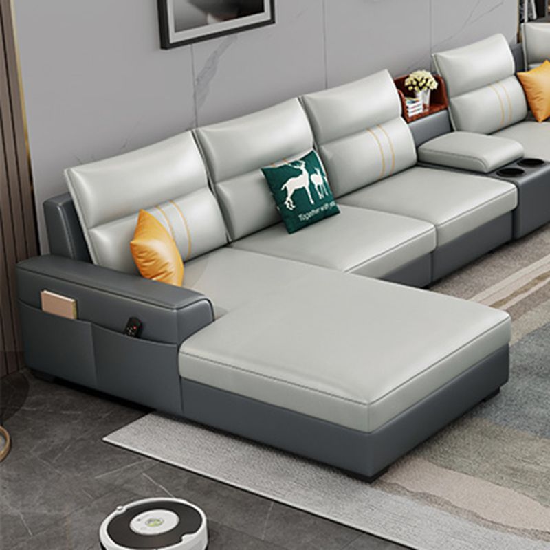 Living Room Modular Sofa in Modern Style Minimalist Corner Sofa with Armrests