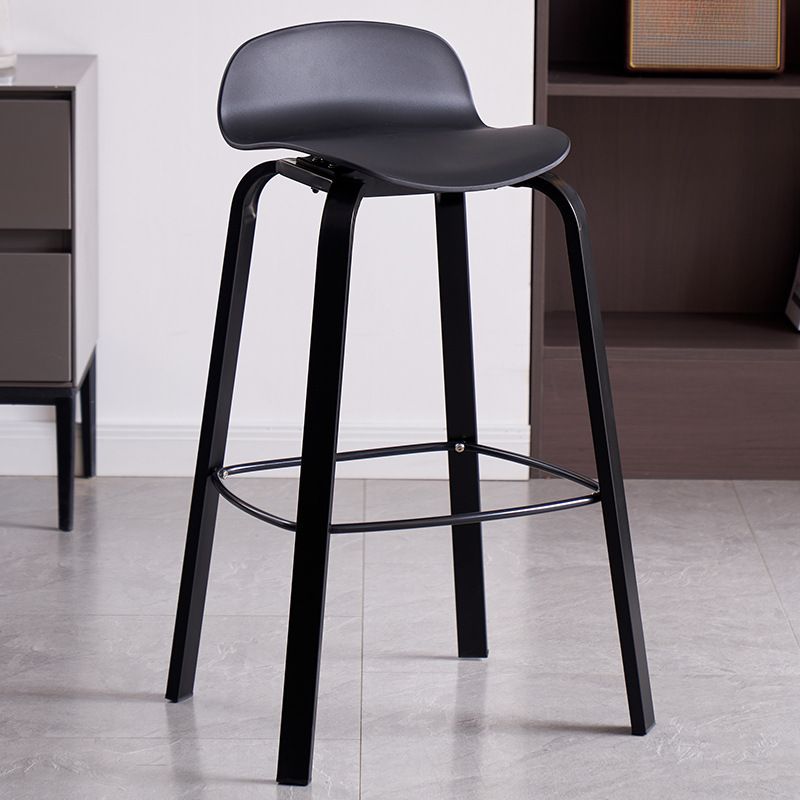 Casual Polymer Bar Stools in Hot Pink/Light Yellow/Jade Green with Back Pail Seat and Leg Rest