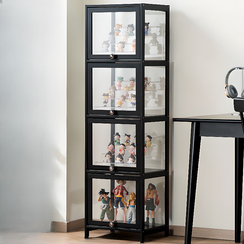 Bambusa Flooring Curio Cabinet with Stockroom, 4 Cabinets/3 Cabinets/2 Cabinets, 4 Shelves/3 Shelves/2 Shelves, 4 Doors/3 Doors/2 Doors