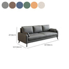 Simple Solid Color Blue/Grey/Orange Sofa with Pillow Back & Square Arm Living Spaces, Scratch Resistant
