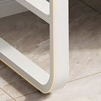 Contemporary Wood in White Writing Desk Shape in Rectangular with 3 Drawers