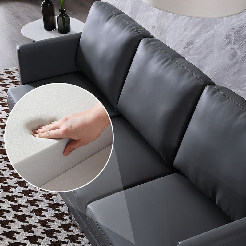 Contemporary Modern Solid Color Water Resistant Standard Sofa/Loveseat/Single Sofa in Dark Gray, Seating for 3/2 People/Seats 1