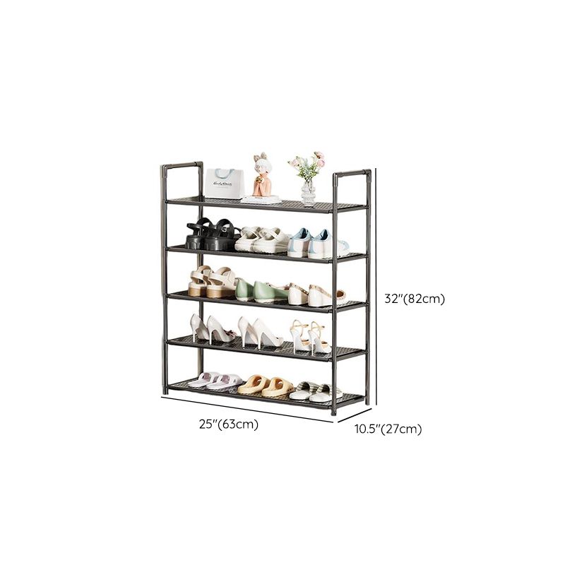 Modern Rectangle Ink Metal 21-30 Pairs/11-20 Pairs/1-10 Pairs Shoe Rack for Drawing Room with 7 Shelves/6 Shelves/4 Shelves