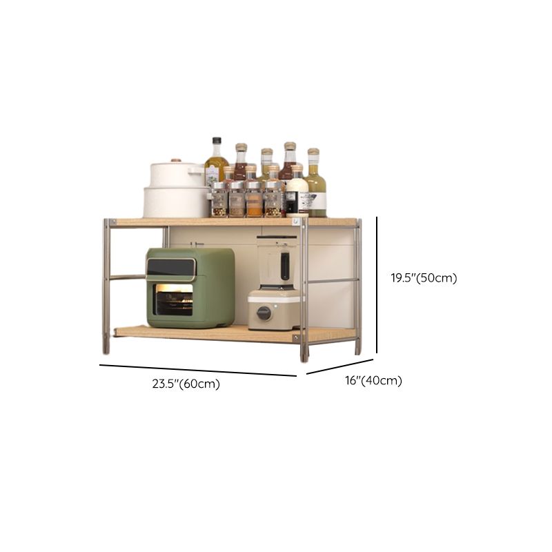 Unfinished Contemporary Standard Baker's Rack with Butcher Rack, Wire Frame, and Adjustable Shelves
