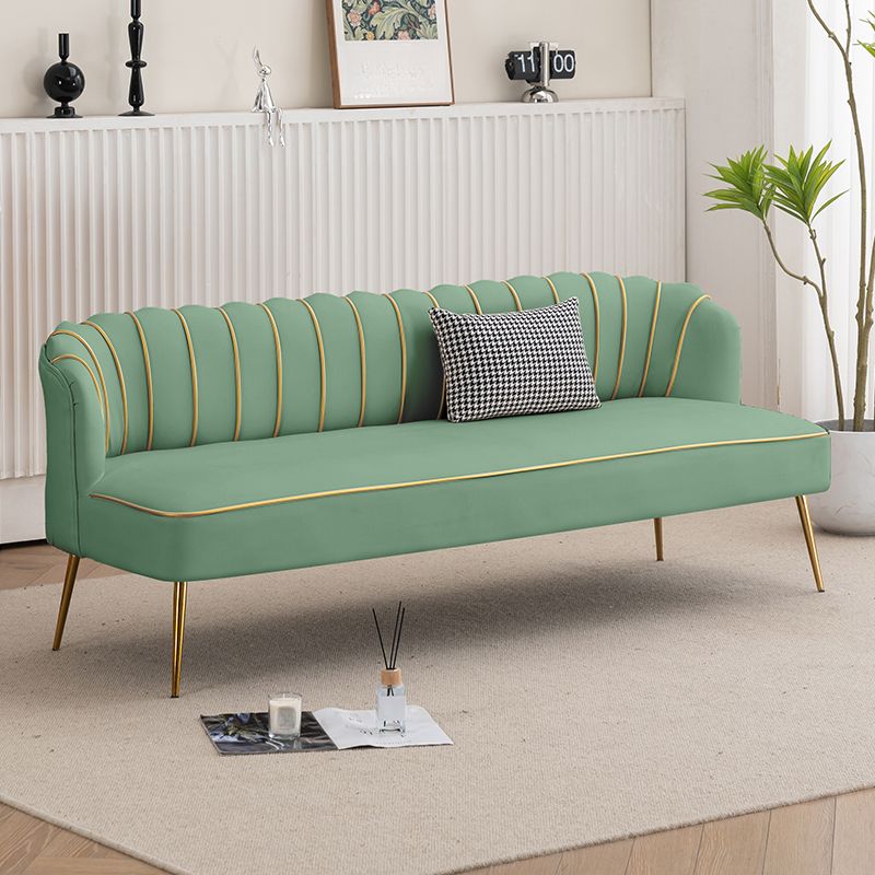 Modish Solid Color Stain Resistant Standard Sofa/Loveseat in Grey/Beige/Amber Color for 2/4-seater/3-seater with 1 Pillow