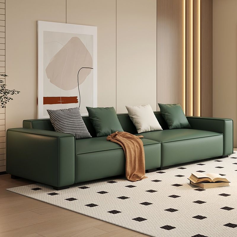 Drawing Room Standard Sofa in Dark Gray/Coffee/Off-White with Armrest and 4 Pillows