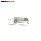 Standard Sofa in Midnight Black/Cerulean/Olive Green with Pu Leather and Armrest