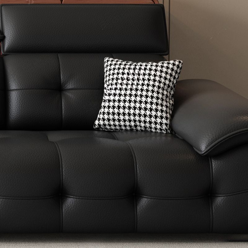 Contemporary Modern Solid Color Scratch-immune Standard Sofa in Ink for 4-seater/6-seater/3 with 3 Pillows/1 Pillow