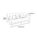Square Arm Modern Storage Sofa with Biscuit Back Convertible Sofa for Living Room