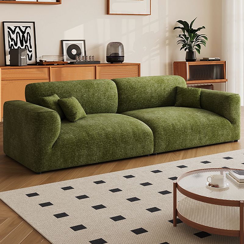 Drawing Room Standard Sofa/Loveseat in Soft-pile Fabric with Sage Upholstery and Armrest