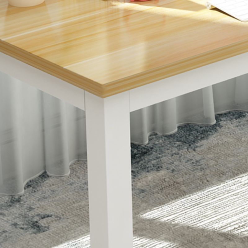Modern Rectangular Laminate Writing Table in Unfinished Color