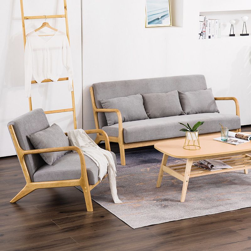 Comfortable Scandinavian Sofa with Foam Cushioning and Non-Skirted Design