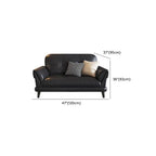 Contemporary Modern Solid Color Stain Resistant Standard Sofa/Loveseat/Single Sofa in Midnight Black, Seats 3/Seats 4/2-seater with 2 Pillows