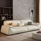 Contemporary Modern Solid Color Stain Resistant Standard/Single Sofa in Off-White, Seats 3/6/5 with 3/1 Pillows