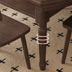 Contemporary Ink/Sepia Solid Wood Kitchen & Dining Table with Legs, Retractable Leaf, Waterproof for 4-person Seating