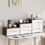 Free Standing Lateral Filing Cabinet/Vertical Filing Cabinet in Natural Wood with 1 Shelf and Key Lock in a Contemporary Style