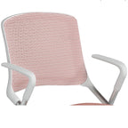 Casual Training Chair with Support Rail Arms, Pop Up Foldable Metal Frame for Tile Flooring with Glide