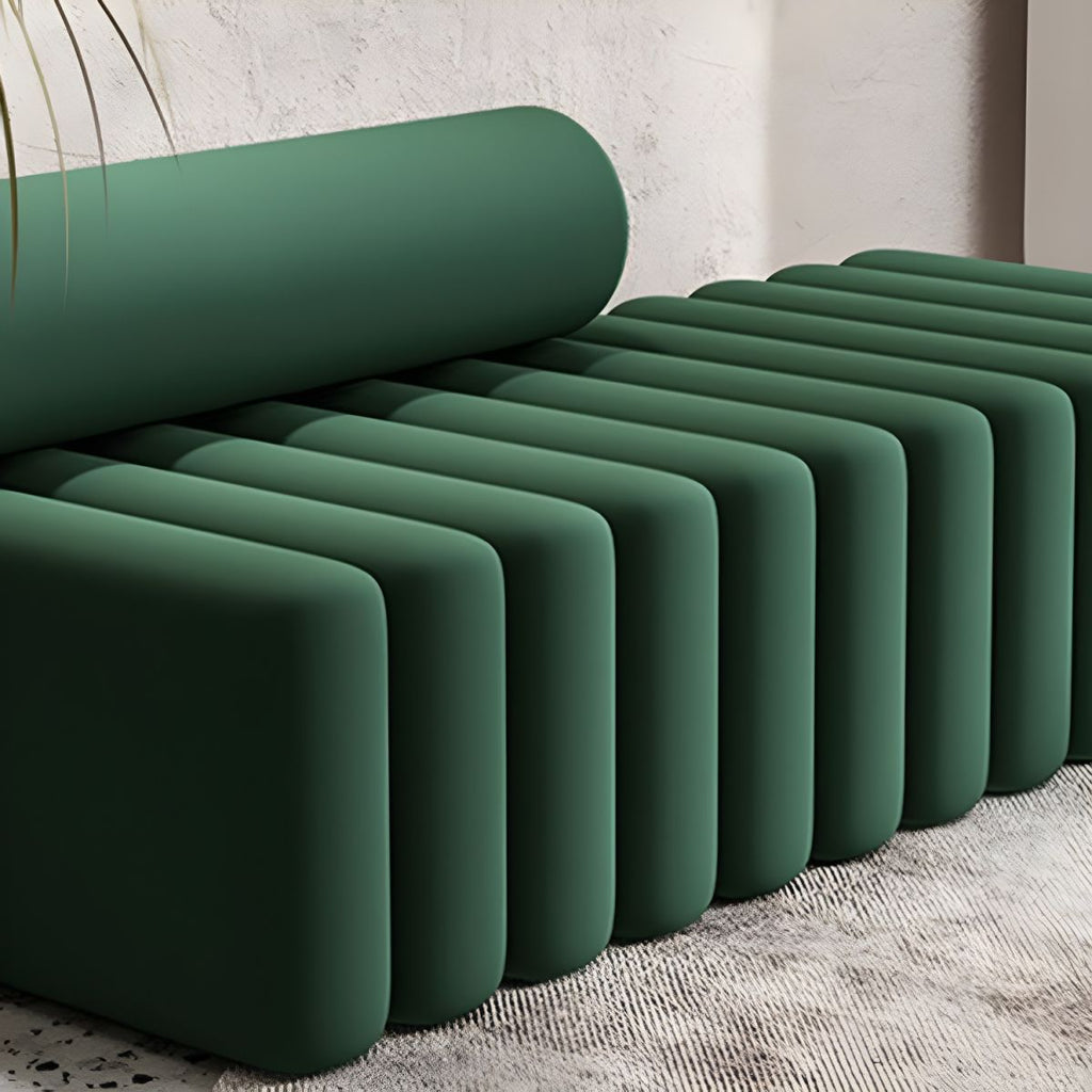 Velvet Contemporary Standard Sofa Armless Sofa for Living Room, Apartment
