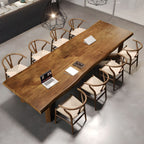 Modern Dining Room Set 1/4/9 Pcs Solid Wood Dining Set with Rectangle Table