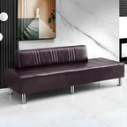 24.4" High Armless Sofa with Tight Back for Apartment Faux Leather