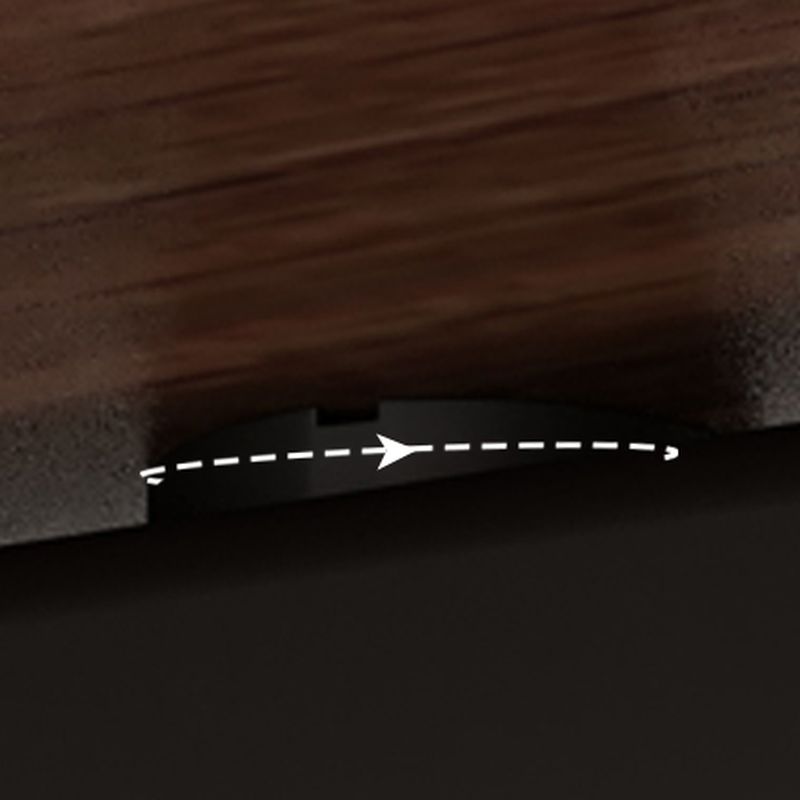 Minimalist Compact Orbicular Folding Banquet Table with Black Base, Waterproof Manufactured Wood Top