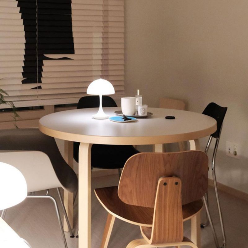 Stain Resistant Board Wood Dining Table with Natural Color Legs for 4-person Seat/Seating for 2