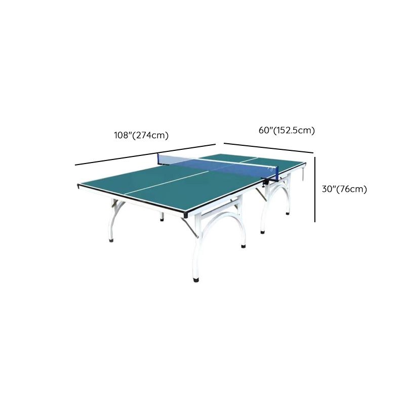 Indoor Ping Pong Table with Olive Green Synthetic Laminate Top, Includes Table Tennis Paddle