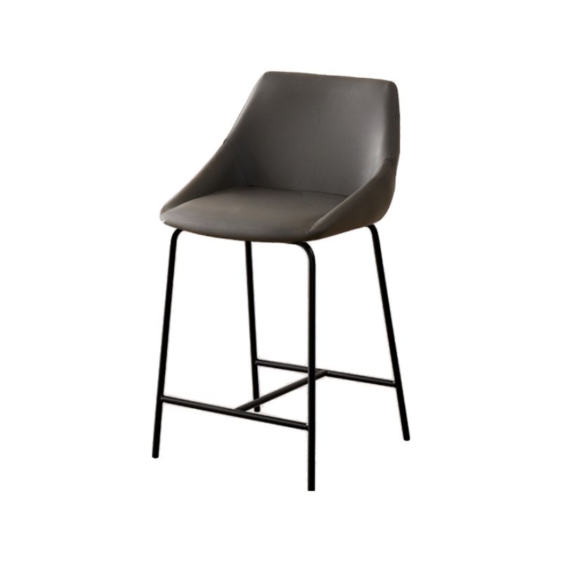 Casual Rawhide Bar Stools in Dark Gray/Jade Green/Cream with Back and Pail Seat, Featuring Leg Rest