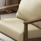 Modern Simple Style Single Sided Booth in Light Gray/Jade Green/Cocoa with Armrest and Foam Upholstery