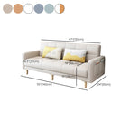 Modern Wood Frame Sofa with Anti Cat Scratch Fabric and Pillow Back