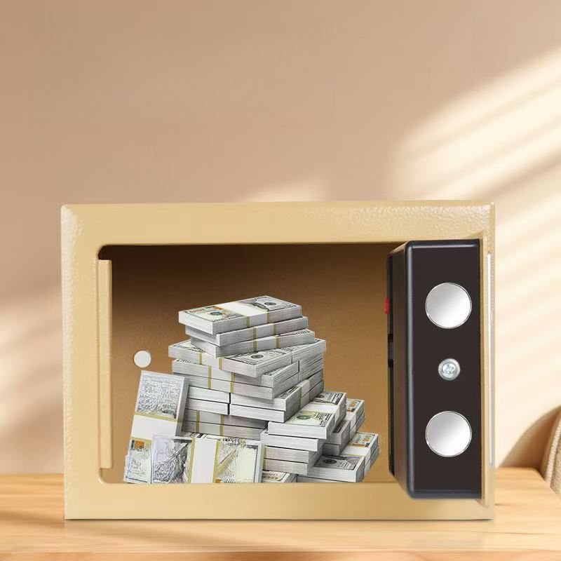 Steel Security Safe with Battery, Pry Resistant Lockable Keys