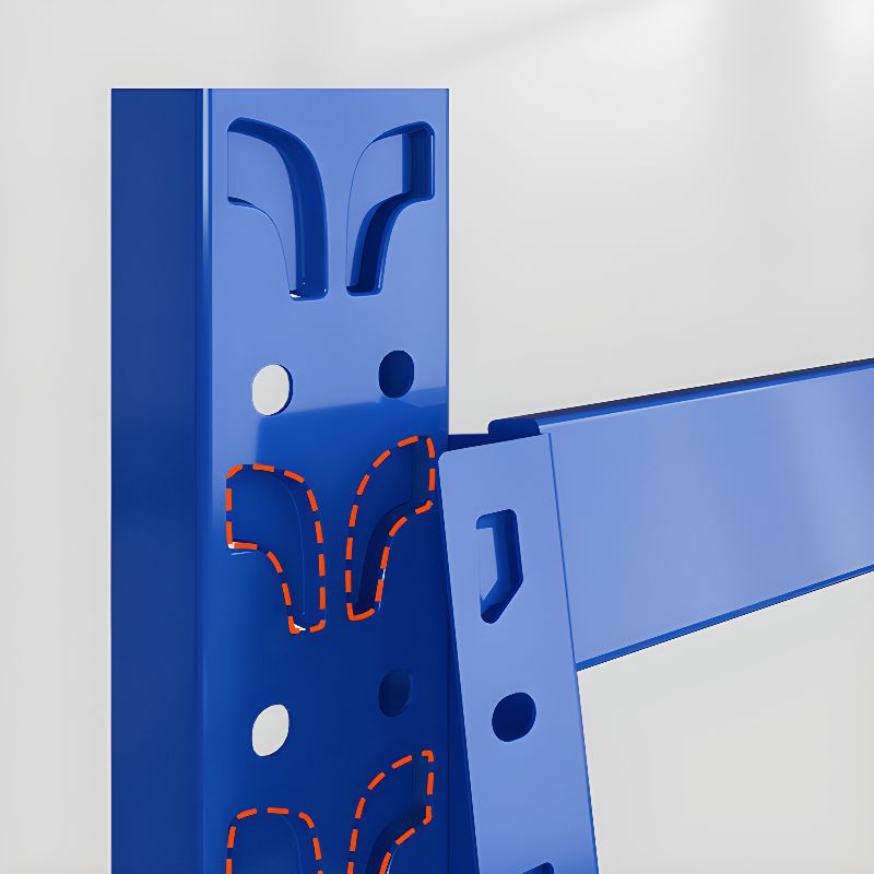Minimalist Steel Warehouse Storage Rack with Shelves, Detached Installation