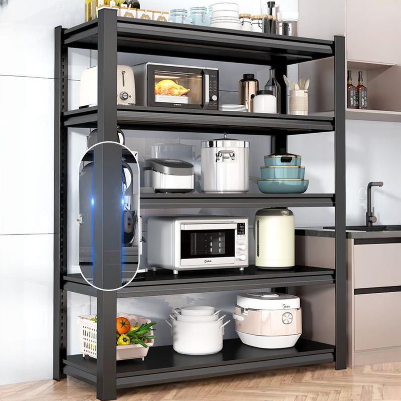 Minimalist Alloy Warehouse Storage Rack with Adjustable Shelves, Detached for General Storage