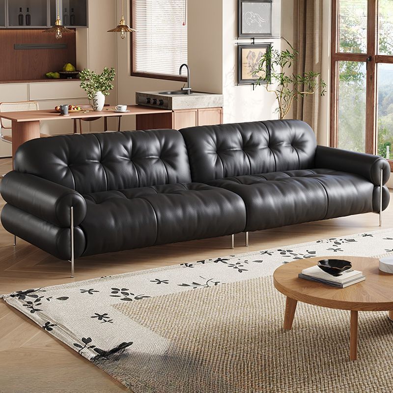 Contemporary Modern Ink Water Resistant Solid Color Standard Sofa for 2 People