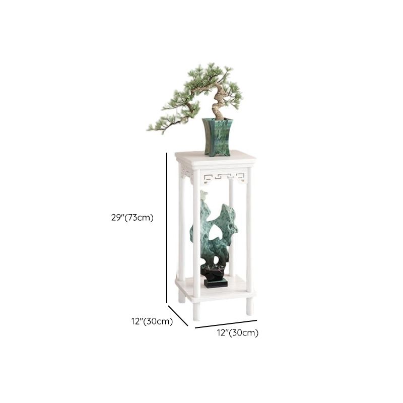 Chalk 2 Tiers/3 Tiers Square/Rectangle Plant Stand Side Table with Manufactured Wood Top, 1 Piece Set, 2 Shelves/3 Shelves, and Legs