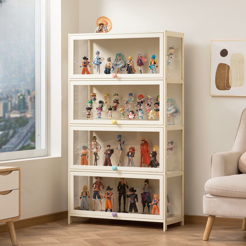 Bambusa Flooring Curio Cabinet with Stockroom, 4 Cabinets/3 Cabinets/2 Cabinets, 4 Shelves/3 Shelves/2 Shelves, 4 Doors/3 Doors/2 Doors