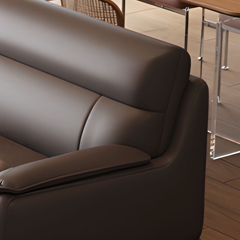 Trendy Solid Color Water Resistant Standard Sofa/Loveseat/Single Sofa in Dark Gray with Arm, Seats 3/2 People/1 Person