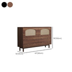 Trendy Raw Wood Wardrobe Chest Of Drawers with 4 Drawers, Hutch, 2 Interior Shelves, Horizontal