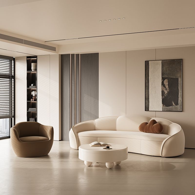 Versatile Olive Green/Ivory/Sand Sofa/Loveseat/Single Sofa with Sloped Arms and Concealed Support