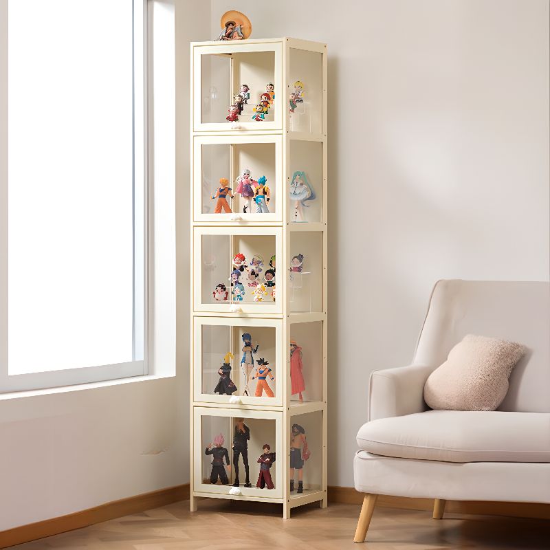 Bambusa Flooring Curio Cabinet with Stockroom, 4 Cabinets/3 Cabinets/2 Cabinets, 4 Shelves/3 Shelves/2 Shelves, 4 Doors/3 Doors/2 Doors
